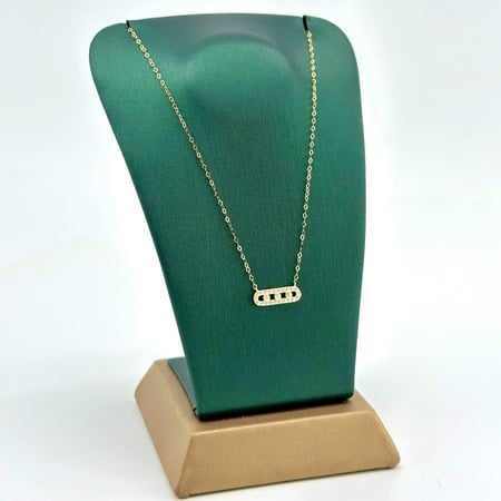 عقد ذهب أصفر عيار18 من مجوهرات الشلوي -18 K yellow gold necklace from