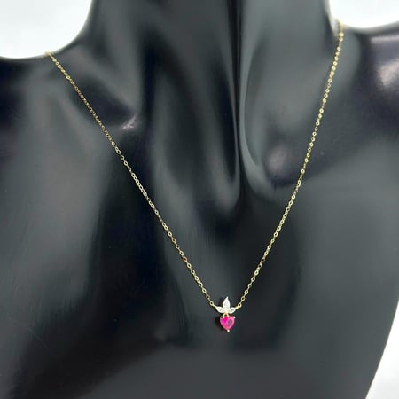 عقد ذهب أصفر عيار 18 من مجوهرات الشلوي