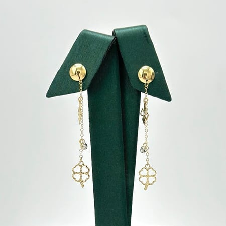 حلق ذهب اصفر إيطالي عيار18 من مجوهرات الشلوي