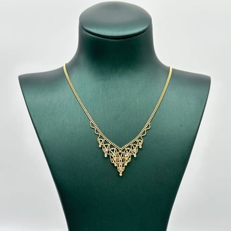 عقد ذهب اصفر عيار  18 من مجوهرات الشلوي