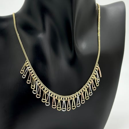 عقد ذهب أصفر عيار18 من مجوهرات الشلوي -18 K yellow gold necklace from