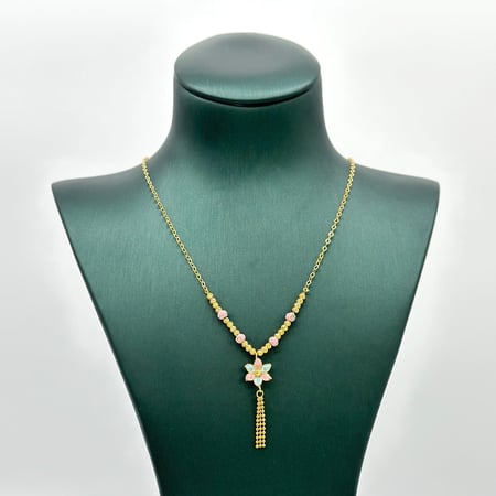 عقد ذهب هندي عيار 21 من مجوهرات الشلوي