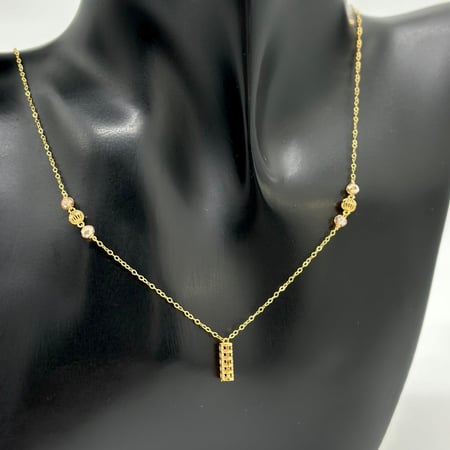 تالقى مع عقد ذهب ناعم عيار 21 عالى الجودة