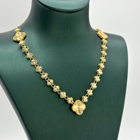 عقد ذهب اصفر عيار 21 من مجوهرات الشلوي