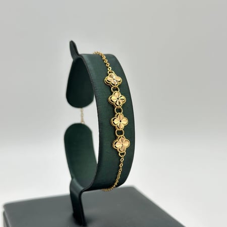 سوارة ذهب اصفر عيار 21 من مجوهرات الشلوي