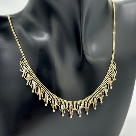 عقد ذهب اصفر ايطالي عيار  18 من مجوهرات الشلوي