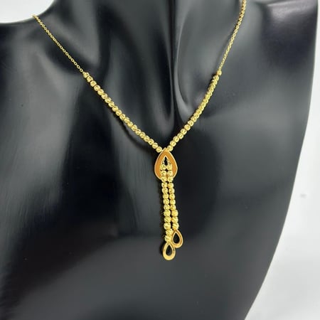 عقد ذهب اصفر عيار 21 من مجوهرات الشلوي