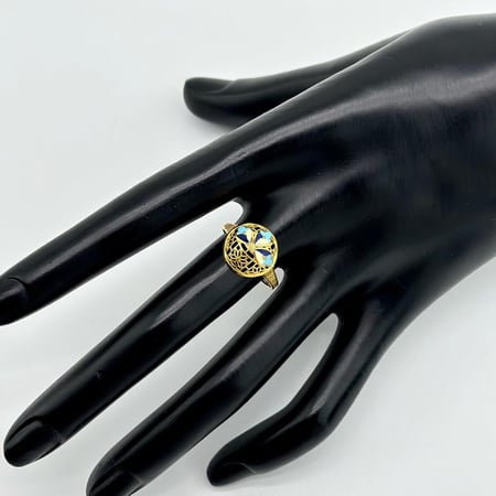 خاتم ذهب عيار 21 بتصميم هندي فاخر وعصرى