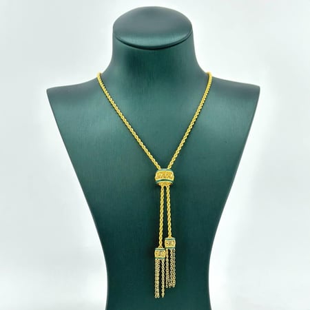 عقد ذهب اصفر عيار 21 من مجوهرات الشلوي