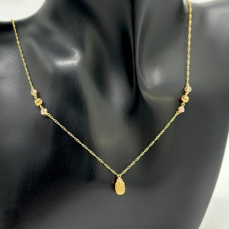 عقد ذهب اصفر عيار 21  من مجوهرات الشلوي