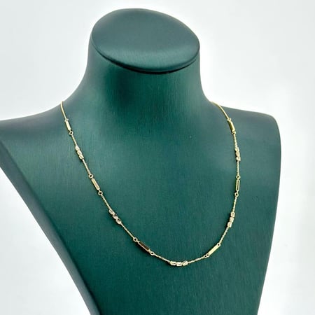 عقد ذهب اصفر ايطالي عيار 18 من مجوهرات الشلوي