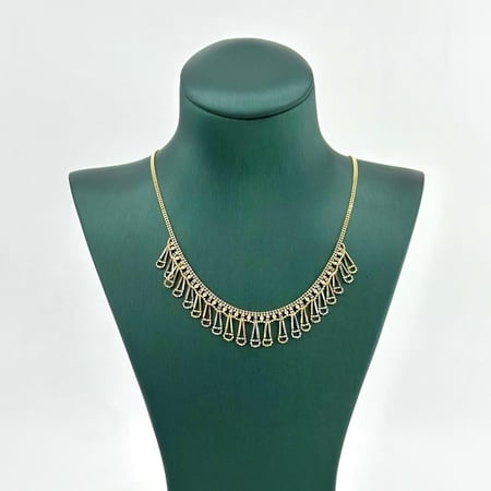 عقد ذهب أصفر عيار18 من مجوهرات الشلوي -18 K yellow gold necklace from
