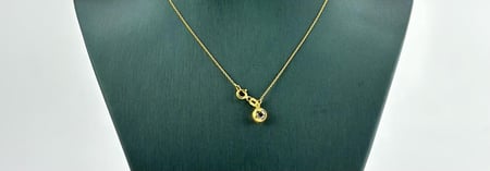 عقد كرات الليزر - تصميم الماس ( 5.5 جرام - عيار 21 - NE0369 )