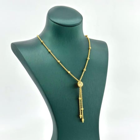 عقد ذهب اصفر عيار 21 من مجوهرات الشلوي