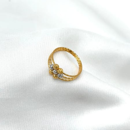 خاتم ذهب اصفر عيار 21 من مجوهرات الشلوي