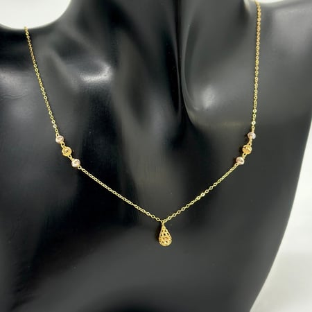 عقد ذهب اصفر عيار 21 من مجوهرات الشلوي