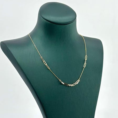 عقد ذهب اصفر ايطالي عيار18 من مجوهرات الشلوي