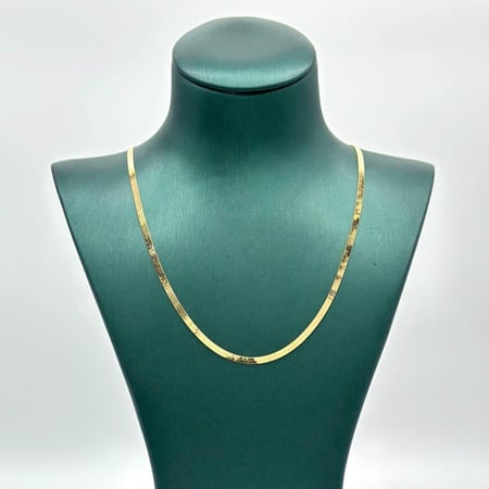 عقد ذهب فلات عيار 21 بتصيم إيطالي ناعم ( 8.4 جرام - NE0926 )