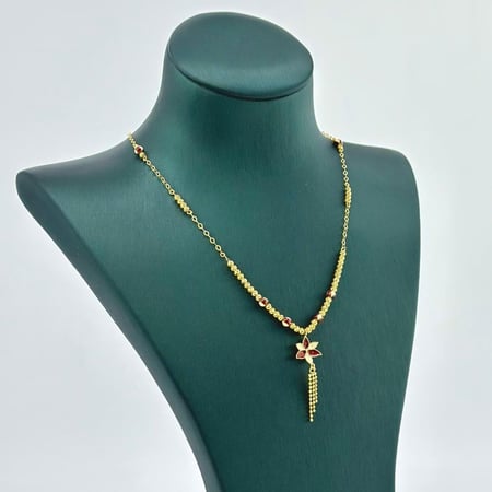 عقد ذهب أصفر عيار 21 من مجوهرات الشلوي