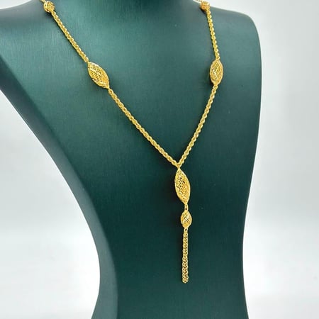 عقد ذهب اصفر عيار 21 من مجوهرات الشلوي