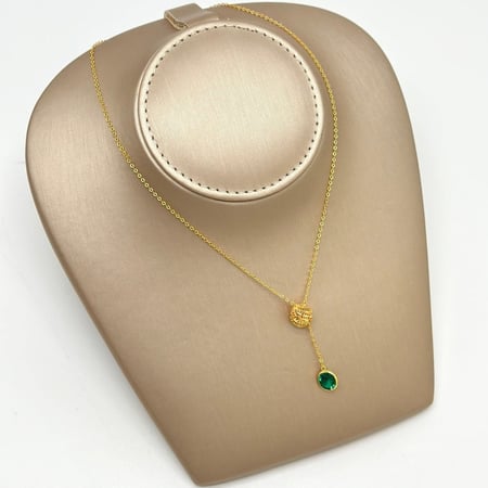 عقد ذهب اصفر عيار21 من مجوهرات الشلوي