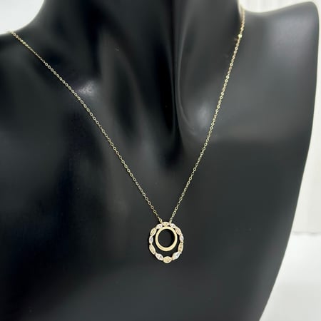 عقد ذهب أصفر عيار18 من مجوهرات الشلوي -18 K yellow gold necklace from