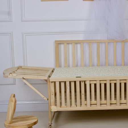 بكج سرير المواليد المتكامل – خشبي متعدد الوظائف