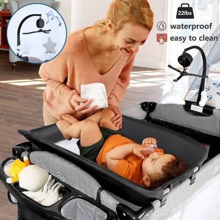 محبس وسرير متنقل للطفل متعدد الاستخدامات