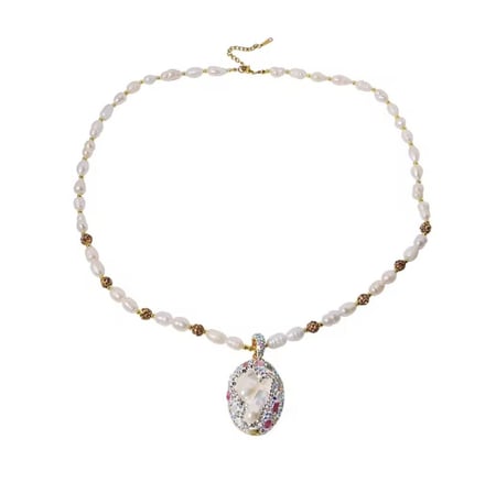 تفاصيل طقم اللؤلؤ الطبيعي 3 قطع من لابالينا