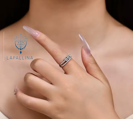 خاتم Charming ساحر مرصع بالألماس المويسانيتي اللامع