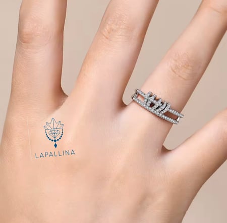 خاتم Charming ساحر مرصع بالألماس المويسانيتي اللامع