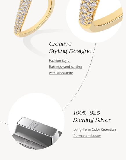 خاتم Charming كلاسيكي مرصع بألماسات المويسانيتي