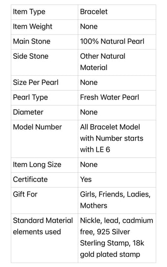 إسوره صناعه يدويه من اللؤلؤ الطبيعي / LE 608