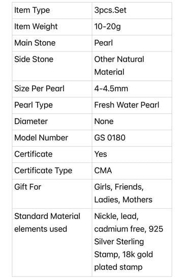 طقم من اللؤلؤ الطبيعي والحجر العسلي/ LS 0180