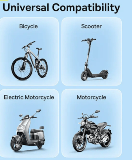 ستاند جوال بيسوس برايم للدراجة مع مسكة - اسود