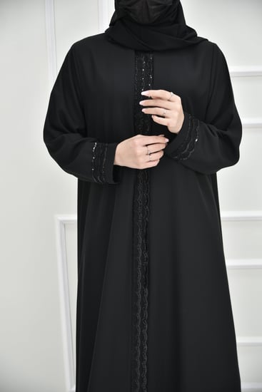 عباية مناسبات كريب بكلفة خرز ناعمة