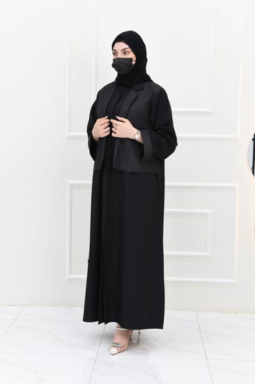 عباية بسترة متصلة من الامام