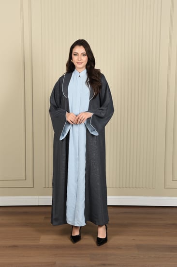 عباية اماراتي ملونة كاجوال جاكار