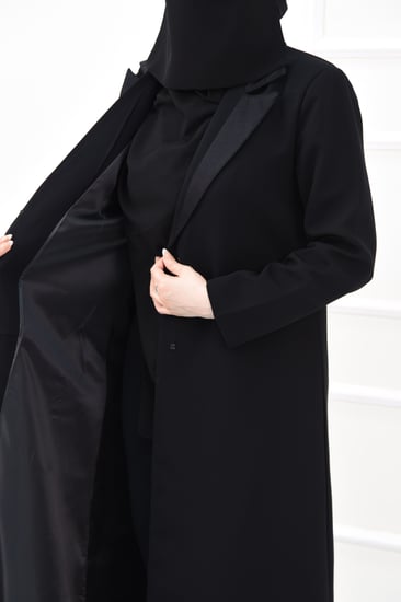 جاكيت عباية شتوي عملي بقصة مرتبة