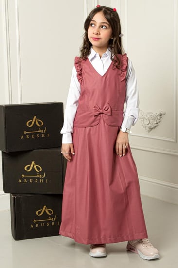 مريول بناتي للابتدائية كرانيش على الاكتاف