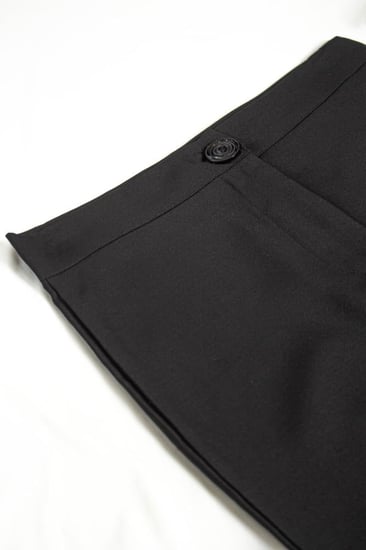 بنطلون نسائي أسود سادة كلاسيكي