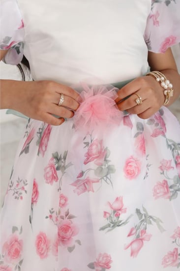 فستان بناتي أورجينزا أوف وايت مشجر