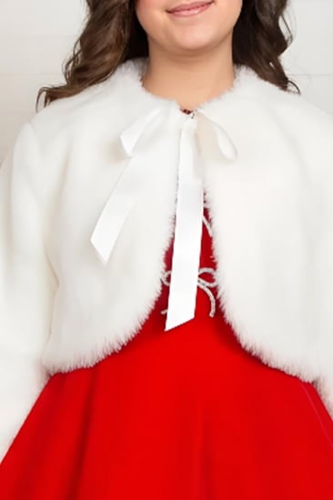 جاكت شتوي فرو ناعم أوف وايت