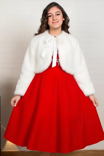 جاكت شتوي فرو ناعم أوف وايت