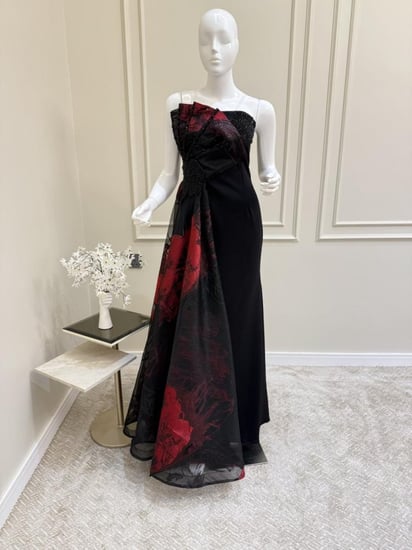 فستان مشجر تطريز