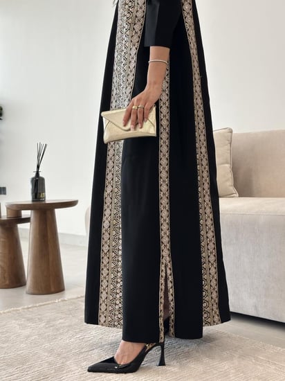 جلابيه نص كلوش تطريز يدوي