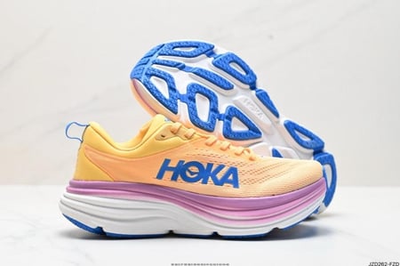 HOKA BONDI 8 Color Block Running Shoes