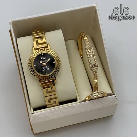 ساعه ضد الماء مع سواره زركون