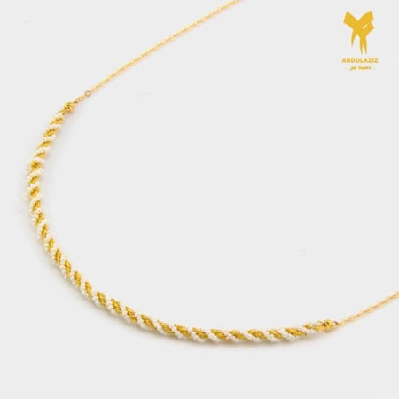 نصف طقم بلؤلؤ ذهب عيار 21