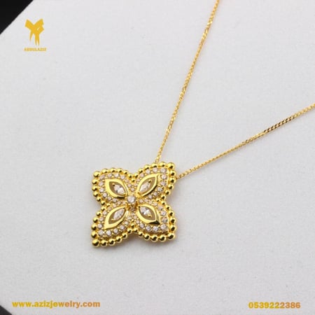 عقد ذهب عيار 21